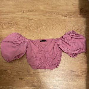Gorgeous Zara Crop Top with Puffed Sleeves